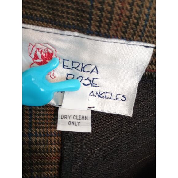 Erica Rose Handmade Los Angles Skirt Womens 6 Black Patchwork Twee Flare Mini - Picture 13 of 13